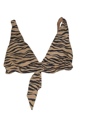 Aerie Tan Black Zebra Print Bikini Top Small beachwear resortcore vacation